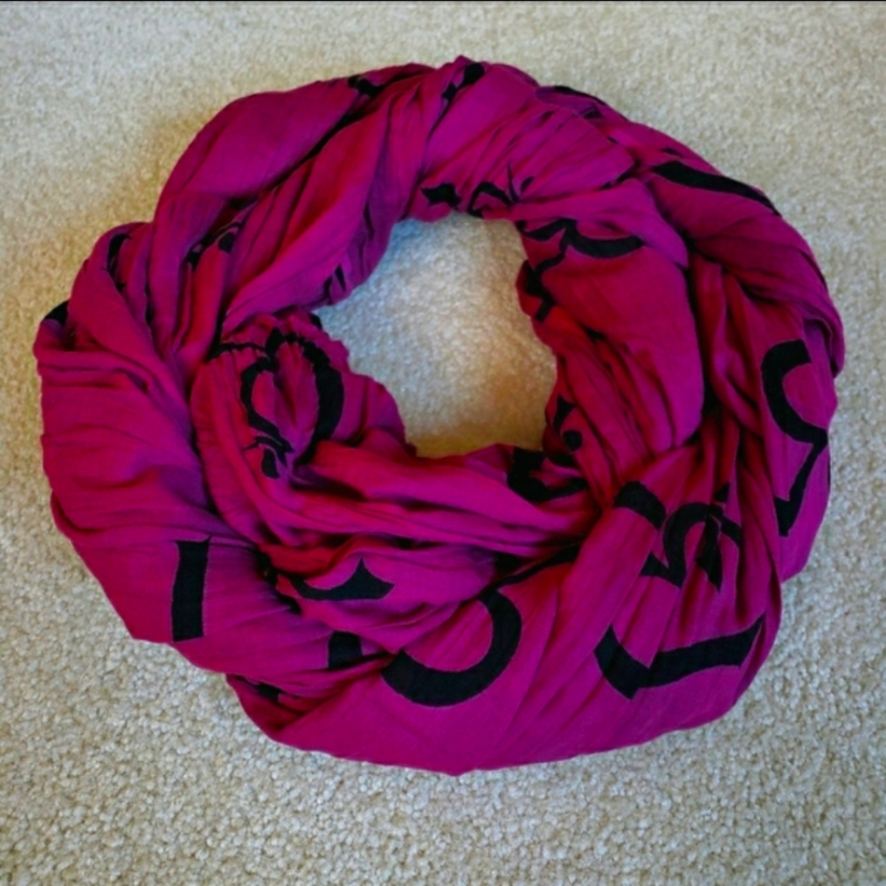 Vintage Purple Gauze-Like Scarf